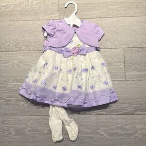 Girls 6-9 months Dress with Tights